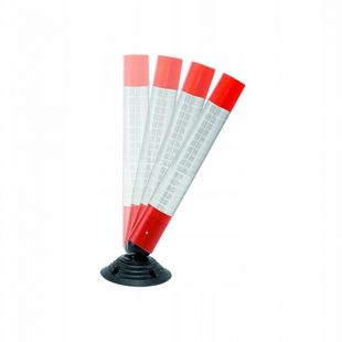 Słupek parkingowy blokujący SPRINTBACK | PCV, 75 cm, na stopie, uchylny